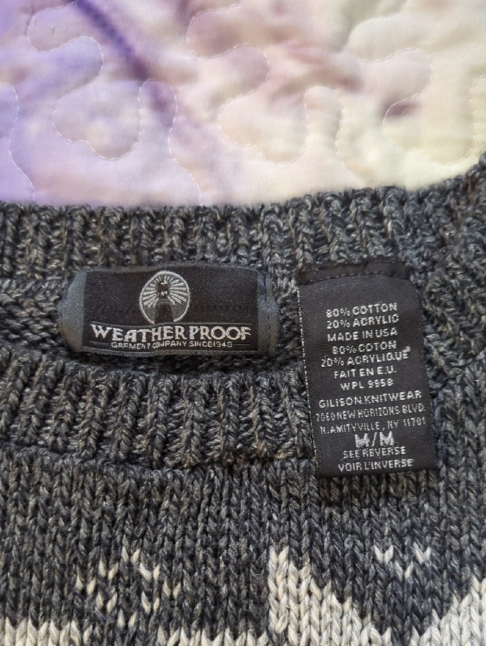 Size M 🍂 Weatherproof Vintage Nordic Snowflake Knit Sweater 🍂 - Picture 7 of 16